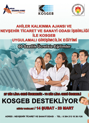 Nevşehir de Girişimcilik Eğitimleri Başlıyor!
