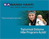 Sabancı Vakfı Toplumsal Gelişme Hibe Programına Başvurdunuz mu?