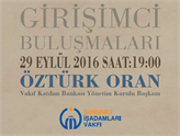 GİV Girişimci Buluşmaları'nın 2016 Eylül Konuğu: Öztürk Oran!