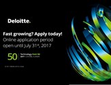 Deloitte Teknoloji Fast 50 Türkiye 2017’ye Başvurular Başladı!