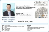 GİV Girişimci Buluşmaları'nın 2019 Eylül Konuğu: Serdar Yokuş!